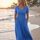 👗💙  LIMITED-TIME 50% OFF‼️✨ Women’s V-Neck Short Sleeve Long Dress 🌸 Elegant Flowing Fit, Comfortable Fabric & Effortless Everyday Style