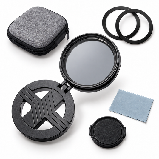 🎉 2026 Sale — Over 42,000 Sold! 💞52mm Magnetic Phone Camera Filter Kit with Foldable Mount - 13 Filter Styles
