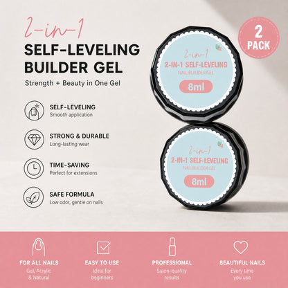 🏆💖LAST DAY BUY 1 GET 1 FREE: ONLY £6.99‼️✨3‑in‑1 Nail Builder Gel 💅 Self‑Leveling | Fix Weak Nails Easily!