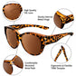 🔥LIMITED SALE：ONLY ￡6.99!!😎UV400 Protection Fit Over Glasses Sunglasses