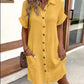 🌞💎Summer Hot Sale 50% OFF:￡14.99‼️✨Women’s Summer Midi Dress – Breezy, Flattering & Effortlessly Chic! Lightweight Button-Down with Pockets 🇬🇧☀️
