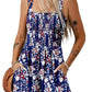 🏝️LAST DAY SALE 60% OFF:ONLY ￡12.99‼️⚡50K+ SOLD💕💃Women's Summer Square Neck Sleeveless Loose Casual Short Smocked Romper