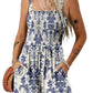 🏝️LAST DAY SALE 60% OFF:ONLY ￡12.99‼️⚡50K+ SOLD💕💃Women's Summer Square Neck Sleeveless Loose Casual Short Smocked Romper