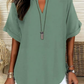 🔥SUMMER HOT SALE £11.99!!💥50K+ SOLD‼️👕Fashion Loose Solid Color Short Sleeve Top☁️Soft Breathable Basic Tee All-Match Casual Blouse For Commute Holiday UK🇬🇧