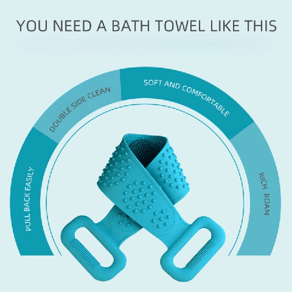 🛁Bathroom Skincare Hot Sale 50% OFF: Only £6.99!! 💥🫧HydratBath Silicone Body Cleansing Brush🧴Double-Sided Long Back Scrubber Food-Grade Silicone Exfoliating Shower Belt For Deep Skin Clean UK🇬🇧