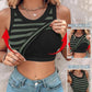 💓Summer Special Price ￡8.99!!🏖️Ribbed Stretchy Tank Top with Shelf Bra