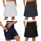 💃LAST DAY 45% OFF：ONLY ￡13.99!!💥Women's Knee Length Skorts Golf Tennis Skirt🎾High Waist Built-In Liner Shorts☁️Stretch Breathable Sport Skort