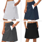 💃LAST DAY 45% OFF：ONLY ￡13.99!!💥Women's Knee Length Skorts Golf Tennis Skirt🎾High Waist Built-In Liner Shorts☁️Stretch Breathable Sport Skort