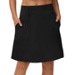 💃LAST DAY 45% OFF：ONLY ￡13.99!!💥Women's Knee Length Skorts Golf Tennis Skirt🎾High Waist Built-In Liner Shorts☁️Stretch Breathable Sport Skort