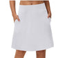 💃LAST DAY 45% OFF：ONLY ￡13.99!!💥Women's Knee Length Skorts Golf Tennis Skirt🎾High Waist Built-In Liner Shorts☁️Stretch Breathable Sport Skort