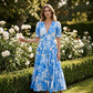 🌺Summer Hot Sale 60% OFF💐🌸V-neck Floral Loose Maxi Dress｜Ladies Breathable Casual Flow Long Summer Dress👗