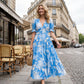🌺Summer Hot Sale 60% OFF💐🌸V-neck Floral Loose Maxi Dress｜Ladies Breathable Casual Flow Long Summer Dress👗