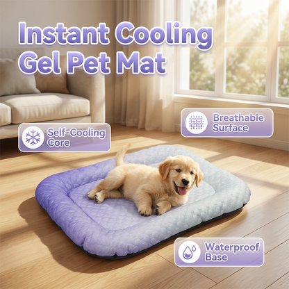 ⏳ Last Day Special Price £7.99! ❄️Pawchill™🇬🇧Pet Cooling Mat for Dogs & Cats 🐾  Naturally Cool Ice-Silk Pad • Breathable, Washable & Soft 🌿  For Floors, Sofas & Car Travel • Multiple Sizes • Gradient Colours ☀️🐶🐱
