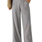 💓Summer Hot Sale 50% OFF⚡50K+ SOLD!!💕Women's Cotton Linen Palazzo Pants Summer Flowy Wide Straight Leg Beach Trousers With Pocket Casual Solid Color Soft Elastic High Waist Lounge Pants💐