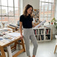 🌞👖2026 SUMMER HOT SALE £13.99!!💥50K+ SOLD🌞Women’s Fitted High-Waisted Zip-Pocket Trousers - 👖Lightweight, Breathable, Soft 26\"/27\" Ankle Pants with Zipper Pockets