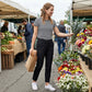 🌞👖2026 SUMMER HOT SALE £13.99!!💥50K+ SOLD🌞Women’s Fitted High-Waisted Zip-Pocket Trousers - 👖Lightweight, Breathable, Soft 26\"/27\" Ankle Pants with Zipper Pockets