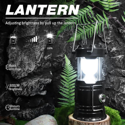 💥 HALF PRICE — TODAY ONLY：£11.99! ⛺️ Solar Rechargeable Camping Lantern – Collapsible LED, IPX4 Waterproof 💡 Magnetic Base & Foldable Hook 🏔️ Ideal for Camping, Hiking & Emergency Outages 🔋