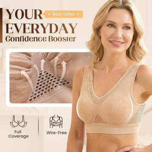 🏆Summer Hot Sale 50% OFF:Only ￡8.99‼️✨Lace Wireless Bra That Provides Excellent Support🤍Soft Floral Lace Wire-Free Lift Bra Anti-Slip All-Day Comfort💐