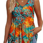 💥🌞Summer Women Outfit Hot Sale :Only ￡10.99‼️👗Women's Print Flowy Sleeveless V Neck Peplum Tank Tops✨Loose Waist Ruffle Hem Camisole Daily Holiday Top