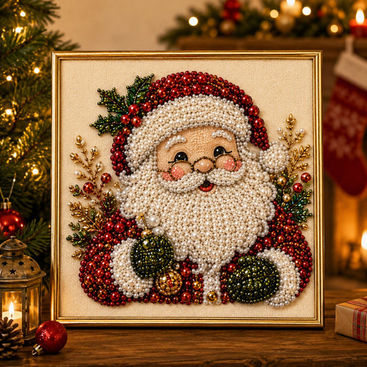 📢🎄Christmas Sale - Up To 60% OFF:ONLY ￡9.99‼️｜💎🎄DIY Christmas Pearl Art Craft Kit🖼️ – Stress-Free Handmade Project & Perfect Xmas Gift🎅