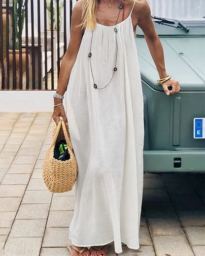 🧡Summer Hot Sale 50% OFF!!⚡Chic Backless Spaghetti Strap Dress for Women 🌴🤍 | Soft Fabric Multiple Sizes & Colors