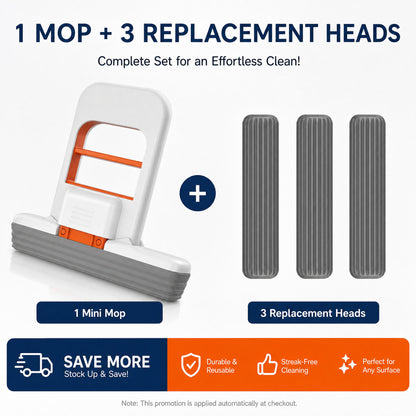 🔥🧹LAST DAY SALE 60% OFF: Only £7.99!!⚡50K+ SOLD💕Mini Portable Self-Squeezing Mop✨Hands-Free Compact Cleaning Mop