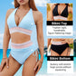 💗LAST DAY SALE – ONLY  £12.99!!💥50K+ SOLD!-👙High Waisted Tummy Control Color Block Bikini Sets