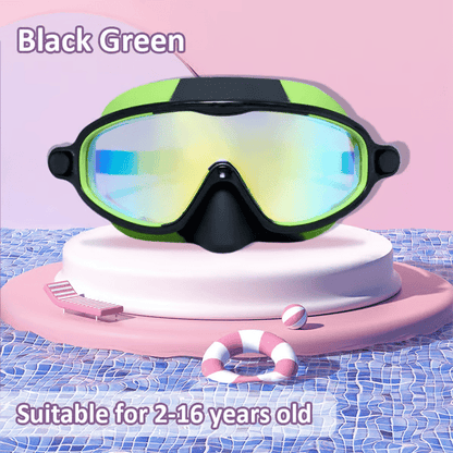 ⏳SUMMER GIFT – ONLY £9.99!!🥽1 Bestselling🏊‍♀️HD children's large frame waterproof and anti-fog swimming goggles