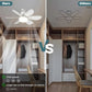 🔥LAST DAY SALE 50% OFF🌀40W LED Ceiling Fan Light – 20.5” Ultra-Quiet with Remote 🎯 | E27 + FREE B22 Adapter 🔌 | For Bedroom 😴, Kitchen 👩‍🍳 & Garage 🛠️ – UK Ready! 🇬🇧