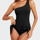 💗👙LAST DAY SALE 60% OFF: ONLY £13.99!!⚡50K+ SOLD💕🏖️Women's One Piece Swim Dress One Shoulder Swimsuit With Skirt🩱
