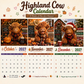 ⏳📅LAST DAY SPECIAL PRICE ￡6.99⚡50K+ SOLD💕2027 Funny Highland Cow Wall Calendar | A4 Hanging Calendar | Designed by Isabel Kline