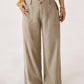 💓Summer Hot Sale 50% OFF⚡50K+ SOLD!!💕Women's Cotton Linen Palazzo Pants Summer Flowy Wide Straight Leg Beach Trousers With Pocket Casual Solid Color Soft Elastic High Waist Lounge Pants💐