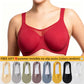 🏆 LAST DAY: only 💕 £7.99 ! 💐Women's Elegant Sheer Full Coverage Plus Size Bra