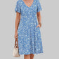 💗LAST DAY SALE 60% OFF⚡50K+ SOLD💕👗Women's Swing Floral Ruffle Short Sleeve A-line Shift Dress with Pockets🌸