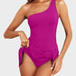 💗👙LAST DAY SALE 60% OFF: ONLY £13.99!!⚡50K+ SOLD💕🏖️Women's One Piece Swim Dress One Shoulder Swimsuit With Skirt🩱