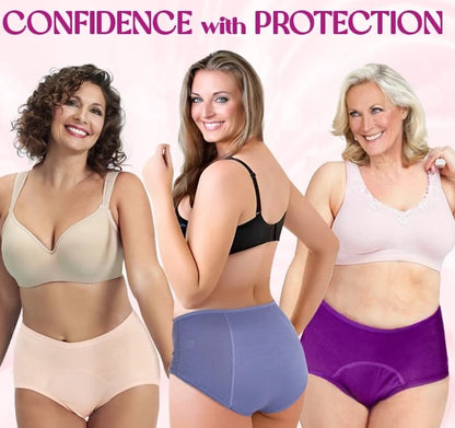💕Last Day-Buy 1 Get 3 Packs!!🔥2026 Best-Selling🏆LunaBloom™ High-Waist Leak-Proof Panties ✨Butter-soft, ultra-stretchy & discreetly protective 🍃