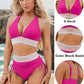 🏖️LAST DAY SALE – ONLY ￡13.99!!🔥💓High Waisted Tummy Control Color Block Bikini Set With Free Sunglass🕶️