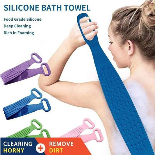 🛁Bathroom Skincare Hot Sale 50% OFF: Only £6.99!! 💥🫧HydratBath Silicone Body Cleansing Brush🧴Double-Sided Long Back Scrubber Food-Grade Silicone Exfoliating Shower Belt For Deep Skin Clean UK🇬🇧