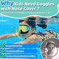 ⏳SUMMER GIFT – ONLY £9.99!!🥽1 Bestselling🏊‍♀️HD children's large frame waterproof and anti-fog swimming goggles
