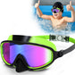 ⏳SUMMER GIFT – ONLY £9.99!!🥽1 Bestselling🏊‍♀️HD children's large frame waterproof and anti-fog swimming goggles
