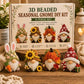 🏆Limited Time Sale 49% OFF：Only￡10.99!!🧵✨Petite 3D Beaded Animal Craft Kit🐾DIY Handmade Bead Art Toy Gift For Kids