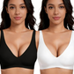 🎉Final 12 Hours- Only ￡9.99!!🌸💕 Jelly Wireless Womens Comfortable Wireless Bras Push Up Bralettes Seamless Tshirts Bras Deep V Everyday Bras