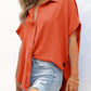 ⏳2026 Summer Hot Sale 60% OFF: Only £13.99!!💥👚Women's Casual V Neck Button Down Shirts Solid Short Sleeve Blouses💐Soft Breathable Basic Shirt For Office Holiday Daily Outfit🇬🇧