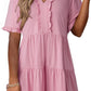 🔥2026 Summer Hot Sale 49% OFF🌈Women's V Neck Ruffle Casual A-Line Flowy Swing Shift Dress