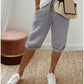 👖⏳LAST DAY SPECIAL PRICE ￡11.99‼️WITH FREE GIFT!!🎁Women's Casual Cotton Linen Capris✨Elastic High Waist Loose Cropped Trousers Breathable Lightweight Pants For Daily Holiday