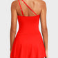 💗👙LAST DAY SALE 60% OFF: ONLY £13.99!!⚡50K+ SOLD💕🏖️Women's One Piece Swim Dress One Shoulder Swimsuit With Skirt🩱