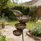 🦜 Last Day Special Price £9.99! ⚡️🌿3-Tier Rustic Metal Bird Feeder & Drinker Stake🐦Ground Plug Design Dual-Use Seed Tray Bird Bath For Garden Yard