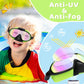⏳SUMMER GIFT – ONLY £9.99!!🥽1 Bestselling🏊‍♀️HD children's large frame waterproof and anti-fog swimming goggles