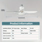 🔥LAST DAY SALE 50% OFF🌀40W LED Ceiling Fan Light – 20.5” Ultra-Quiet with Remote 🎯 | E27 + FREE B22 Adapter 🔌 | For Bedroom 😴, Kitchen 👩‍🍳 & Garage 🛠️ – UK Ready! 🇬🇧