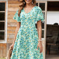 💗LAST DAY SALE 60% OFF⚡50K+ SOLD💕👗Women's Swing Floral Ruffle Short Sleeve A-line Shift Dress with Pockets🌸